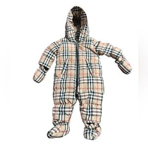 Burberry Baby Check-Print Snowsuit 9M